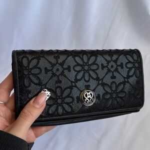 Vintage Brighton Black Floral Women's Clutch